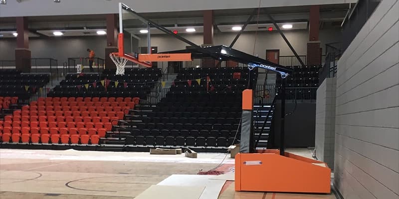 TBG Contracting completed gymnasium arena interior