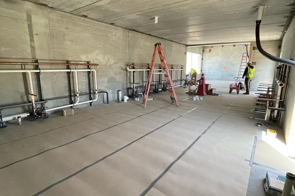 TBG Contracting whole home renovation plumbing rough-in progress